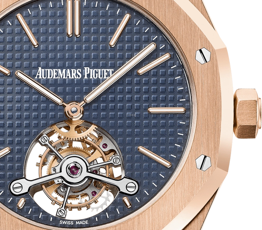 Audemars Piguet,Royal Oak 41mm,41mm,Rose Gold,Blue,Handwound,Power Reserve Indicator,Tourbillon,26510OR,26510OR.OO.1220OR.01