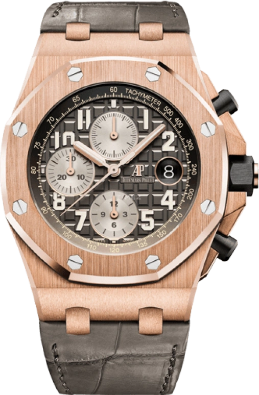 Audemars Piguet,Royal Oak Offshore 42mm,42mm,Pink Gold,Ceramic,Grey,Automatic,Chronograph,Day,26470OR,26470OR.OO.A125CR.01