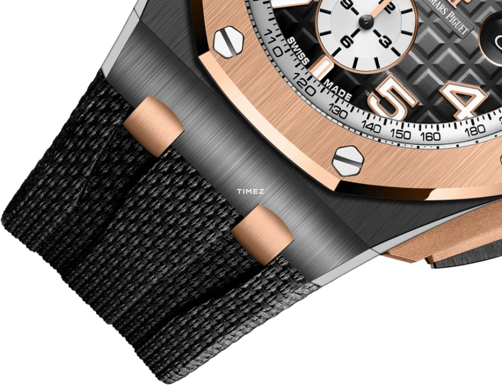 Audemars Piguet,Royal Oak Offshore 44mm,44mm,Ceramic,Rose Gold,Grey,Automatic,Chronograph,Day,26405NR,26405NR.OO.A002CA.01.A