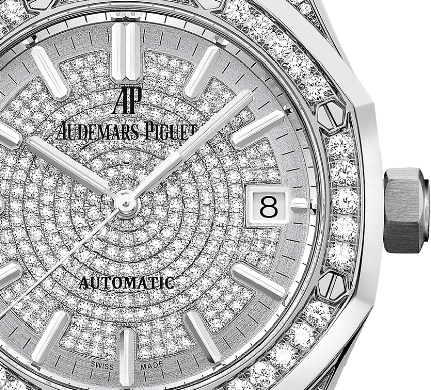Audemars Piguet,Royal Oak 37mm,37mm,White Gold,Silver,Automatic,Day,60hours,15452BC,15452BC.ZZ.D019CR.01