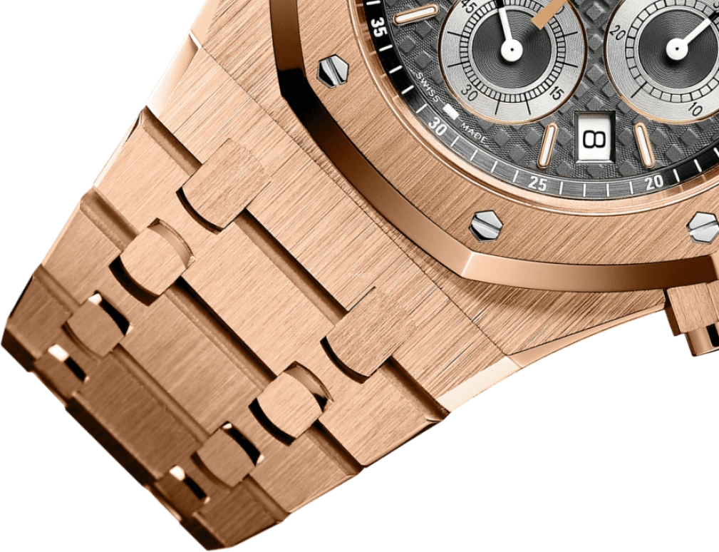 Audemars Piguet,Royal Oak 39mm,39mm,Pink Gold,Silver,White,Silver White,Automatic,Chronograph,Day,25960OR,25960OR.OO.1185OR.03