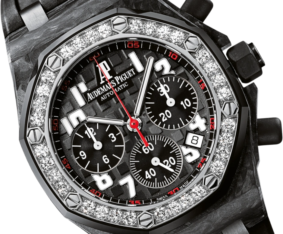 Audemars Piguet,Royal Oak Offshore 37mm,37mm,Ceramic,Carbon,Rubber,Black,Automatic,Chronograph,Day,26267FS,26267FS.ZZ.D002CA.01