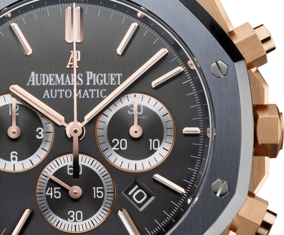 Audemars Piguet,Royal Oak 41mm,41mm,Rose Gold,Smoky Coal,Automatic,Chronograph,Day,26325OL,26325OL.OO.D005CR.01