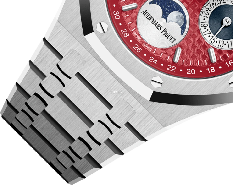 Audemars Piguet,Royal Oak 41mm,41mm,White Gold,Red,Automatic,Moonphase,Perpetual Calendar,Month,Date,40hours,In-house Caliber,26607BC,26607BC.OO.1220BC.01