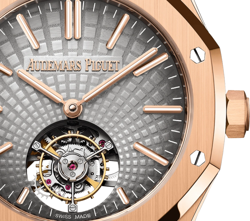 Audemars Piguet,Royal Oak 41mm,41mm,Pink Gold,Grey,Automatic,Tourbillon,65hours,26530OR,26530OR.OO.1220OR.01