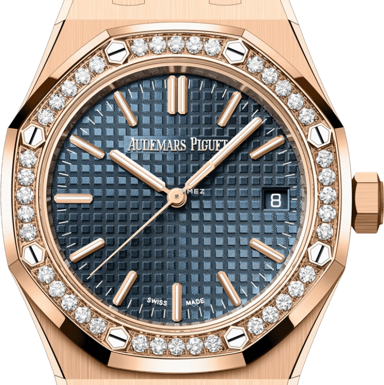 Audemars Piguet,Royal Oak 37mm,37mm,Rose Gold,Blue,Automatic,Day,60hours,15551OR,15551OR.ZZ.1356OR.05