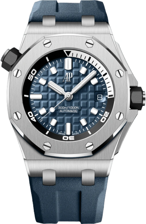 Audemars Piguet,Royal Oak Offshore 42mm,42mm,Ceramic,Stainless Steel,Blue,Automatic,Day,60hours,15720ST,15720ST.OO.A027CA.01