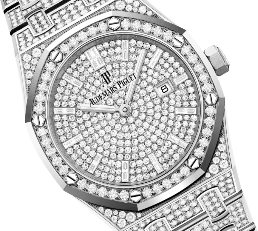 Audemars Piguet,Royal Oak 33mm,33mm,White Gold,Silver,White,Quartz,Day,In-house Caliber,67652BC,67652BC.ZZ.1265BC.01