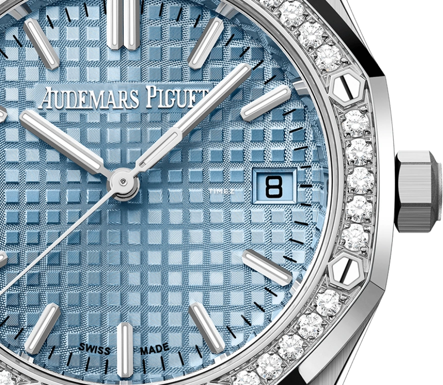 Audemars Piguet,Royal Oak 34mm,34mm,Stainless Steel,Blue,Automatic,Day,50hours,77451ST,77451ST.ZZ.1361ST.03