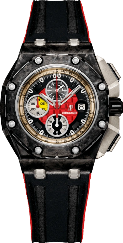 Audemars Piguet,Royal Oak Offshore 44mm,44mm,Titanium,Ceramic,Carbon,Red,Black,Automatic,Chronograph,Day,26290IO,26290IO.OO.A001VE.01