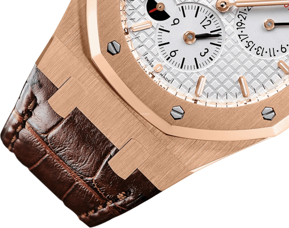 Audemars Piguet,Royal Oak 39mm,39mm,Pink Gold,Silver,White,Automatic,Chronograph,Day,Power Reserve Indicator,Day / Night Indication,38hours,In-house Caliber,26120OR,26120OR.OO.D088CR.01