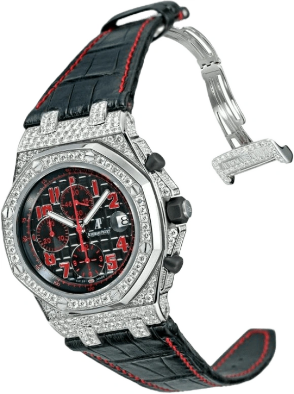 Audemars Piguet,Royal Oak Offshore 42mm,42mm,White Gold,Black,Automatic,Chronograph,Day,26191BC,26191BC.ZZ.D002CR.01