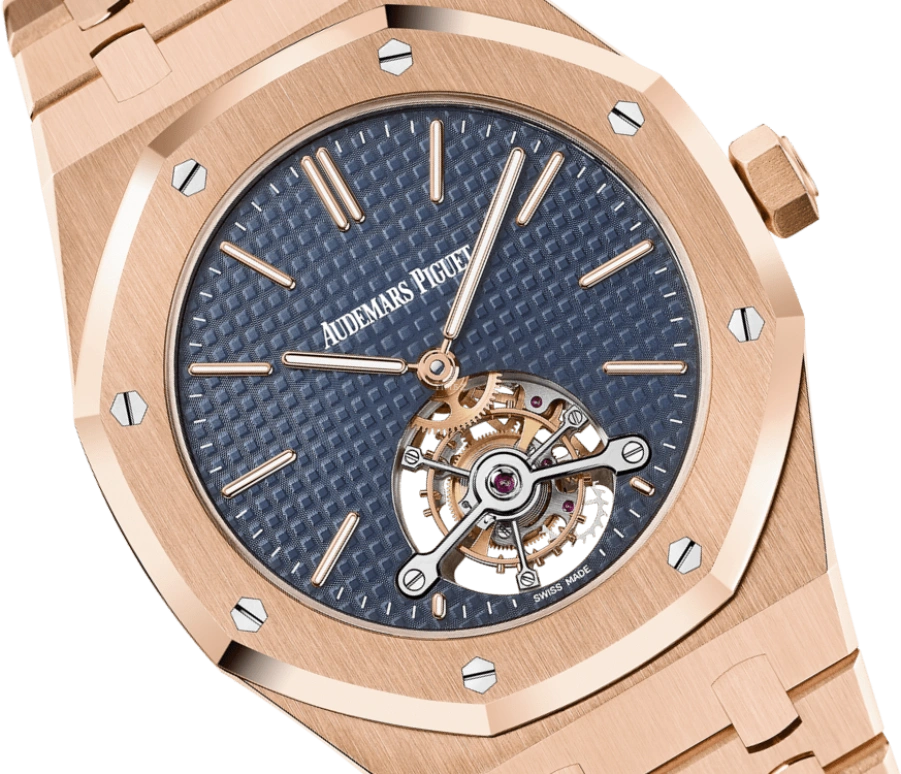 Audemars Piguet,Royal Oak 41mm,41mm,Rose Gold,Blue,Handwound,Power Reserve Indicator,Tourbillon,26510OR,26510OR.OO.1220OR.01