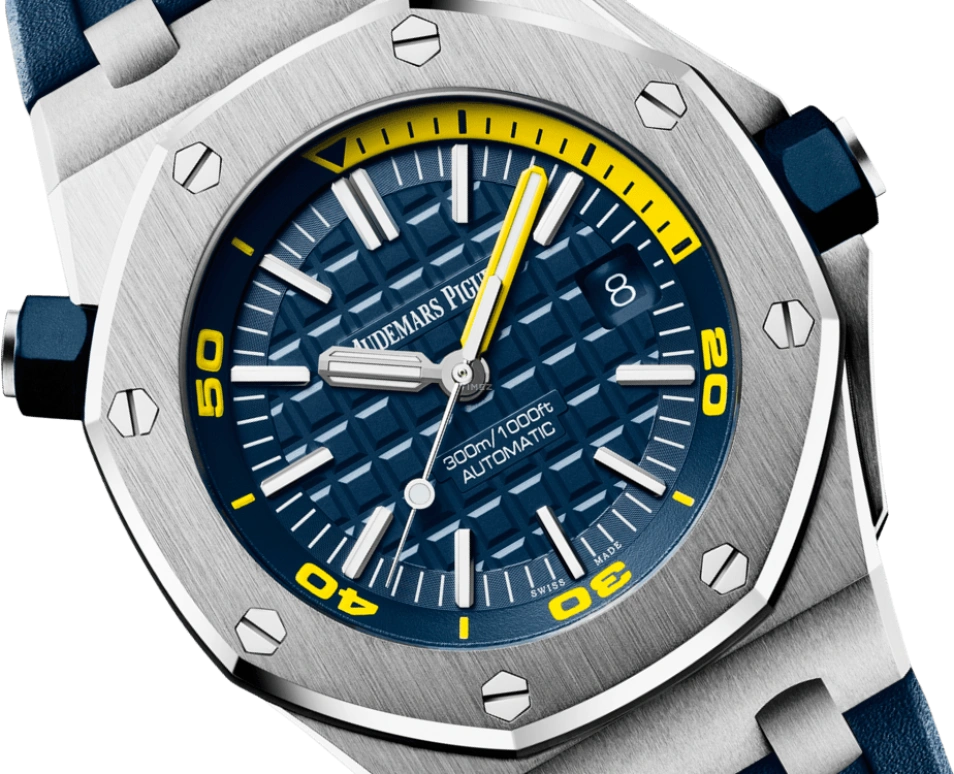 Audemars Piguet,Royal Oak Offshore 42mm,42mm,Stainless Steel,Blue,Automatic,Day,60hours,15710ST,15710ST.OO.A027CA.01
