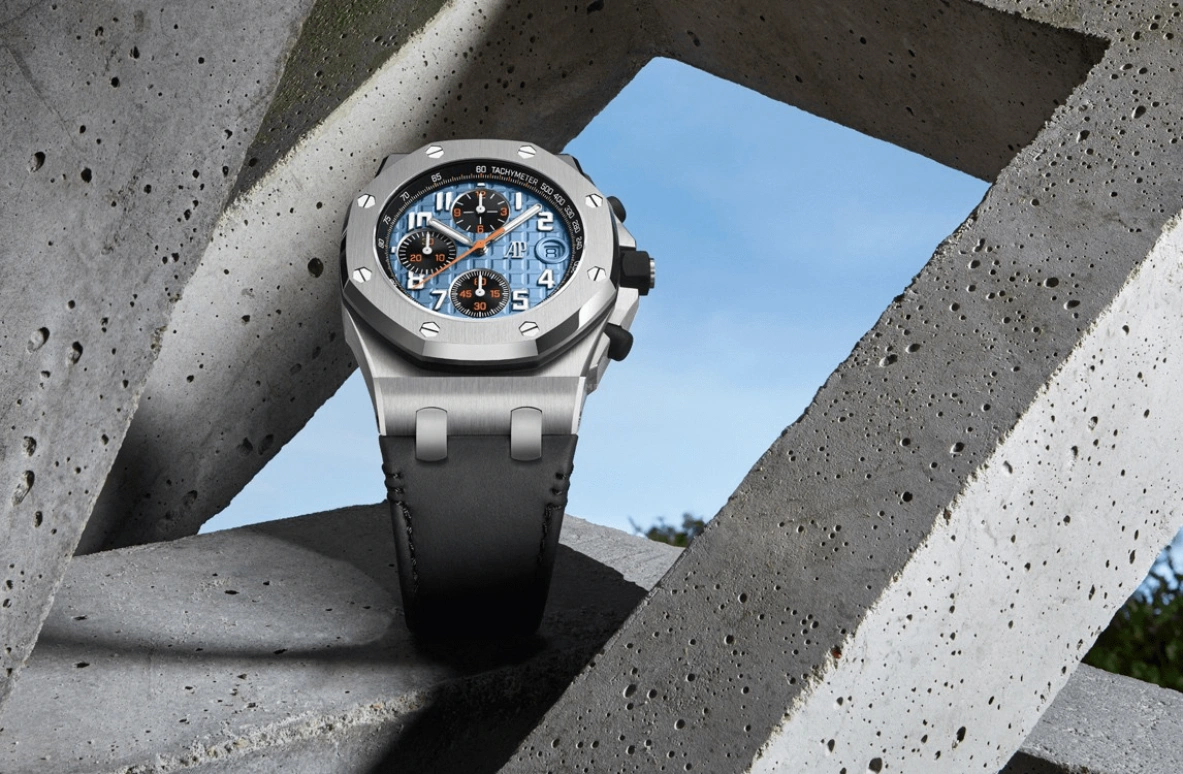 Audemars Piguet,Royal Oak Offshore 42mm,42mm,Stainless Steel,Blue,Automatic,Chronograph,Day,26238ST,26238ST.OO.A340CA.01