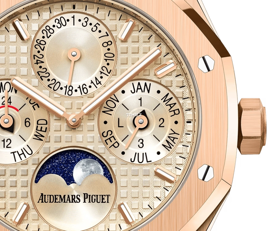 Audemars Piguet,Royal Oak 38mm,38mm,Rose Gold,Beige,Automatic,Moonphase,Perpetual Calendar,Leap Year,Month,55hours,In-house Caliber,26684OR,26684OR.OO.1356OR.01