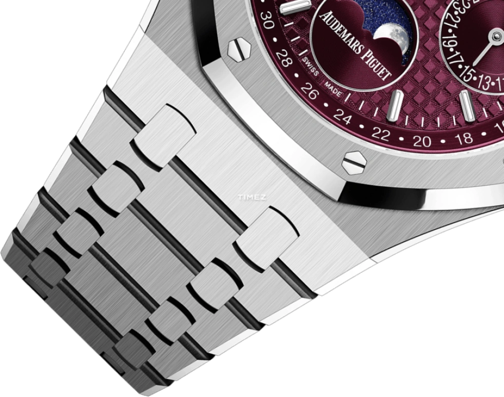 Audemars Piguet,Royal Oak 41mm,41mm,White Gold,Purple,Automatic,Moonphase,Perpetual Calendar,Leap Year,Month,40hours,In-house Caliber,Dani Olmo,26574BC,26574BC.OO.1220BC.01