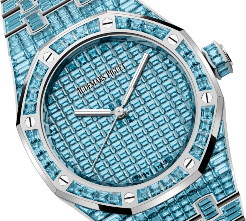 Audemars Piguet,Royal Oak 37mm,37mm,White Gold,Blue,Automatic,60hours,In-house Caliber,15554BC,15554BC.TO.1274BC.01