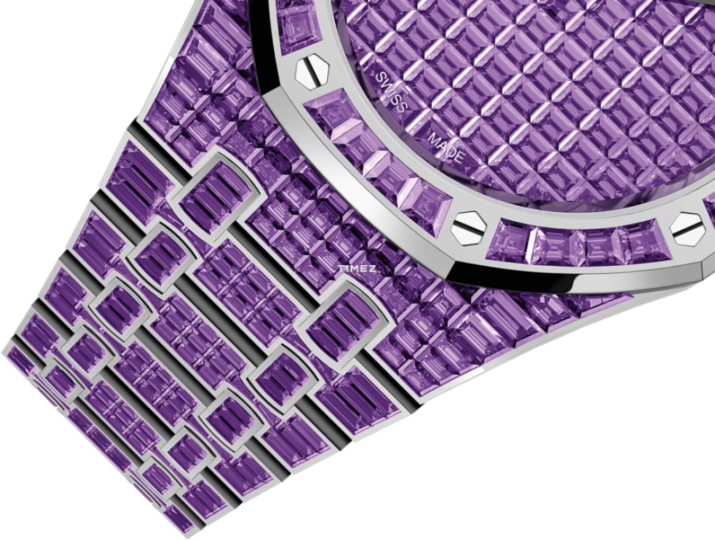 Audemars Piguet,Royal Oak 37mm,37mm,White Gold,Crystal,Purple,Automatic,60hours,In-house Caliber,15554BC,15554BC.AY.1274BC.01