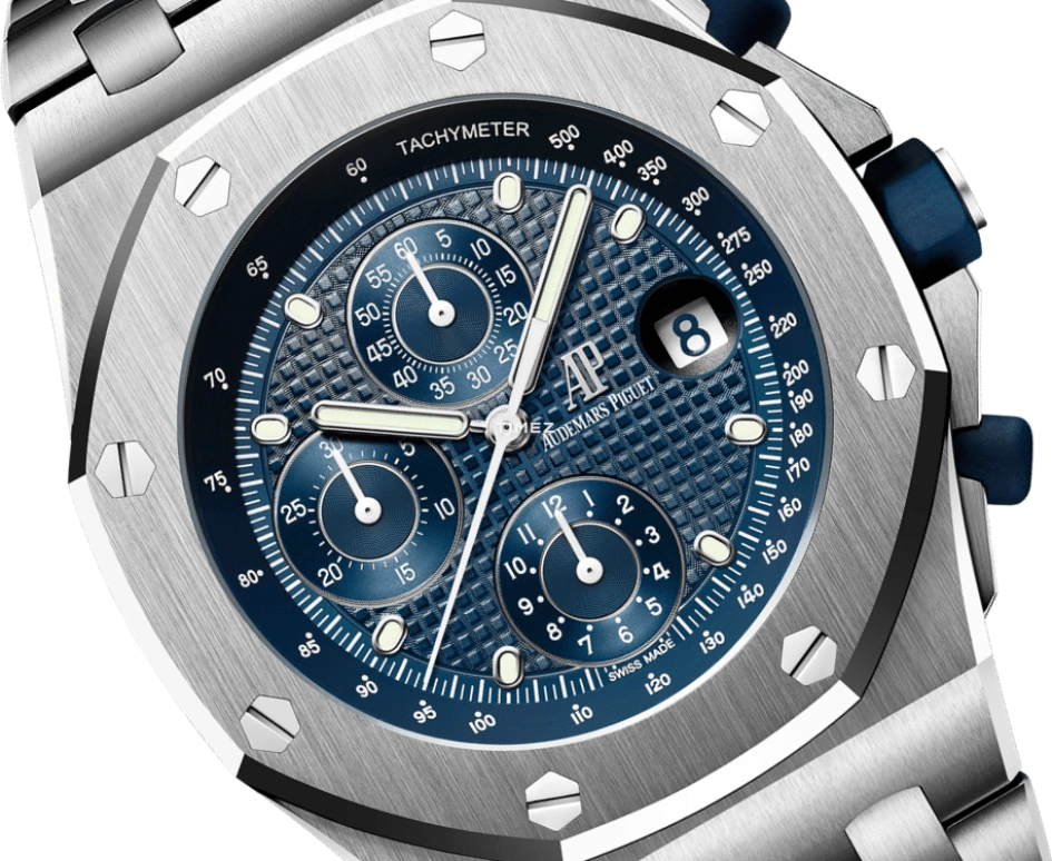 Audemars Piguet,Royal Oak Offshore 42mm,42mm,Stainless Steel,Blue,Automatic,Chronograph,Day,26237ST,26237ST.OO.1000ST.01.A
