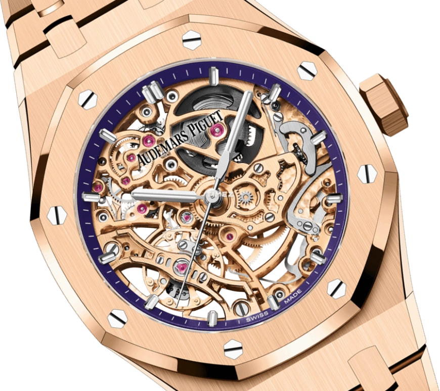 Audemars Piguet,Royal Oak 37mm,37mm,Rose Gold,Skeleton,Rose Gold,Automatic,Double Balance,45hours,15467OR,15467OR.OO.1256OR.02