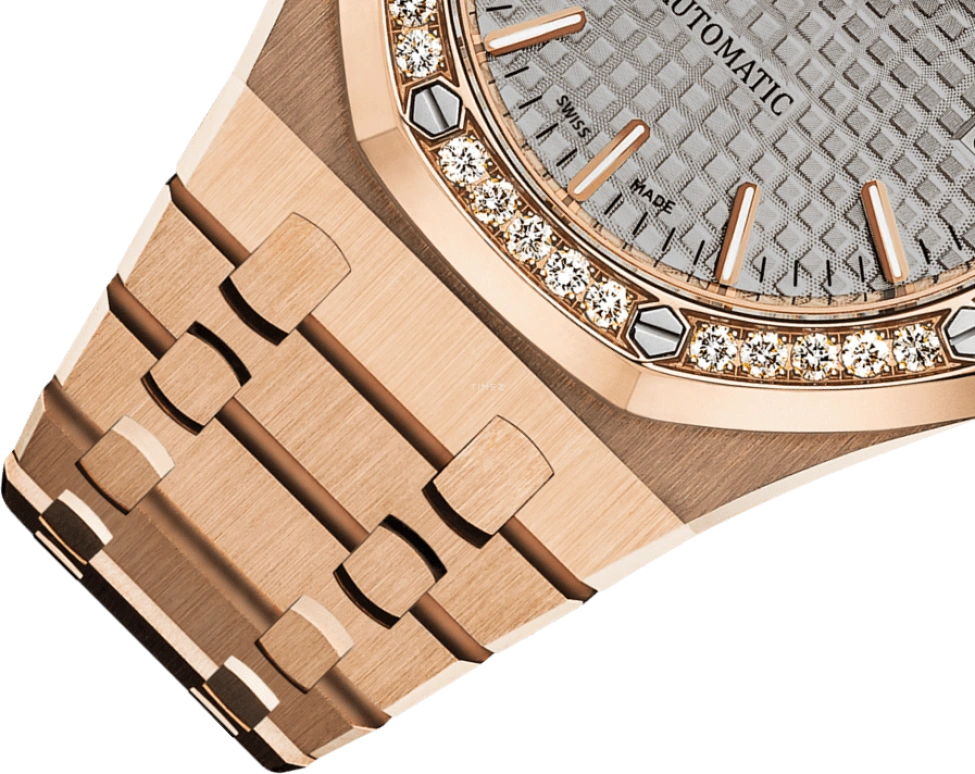 Audemars Piguet,Royal Oak 37mm,37mm,Pink Gold,Grey,Automatic,Day,60hours,15451OR,15451OR.ZZ.1256OR.02