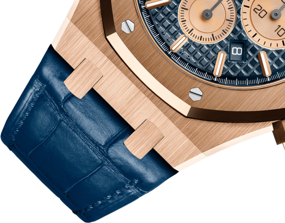 Audemars Piguet,Royal Oak 41mm,41mm,Pink Gold,Blue,Automatic,Chronograph,Day,26331OR,26331OR.OO.D315CR.01