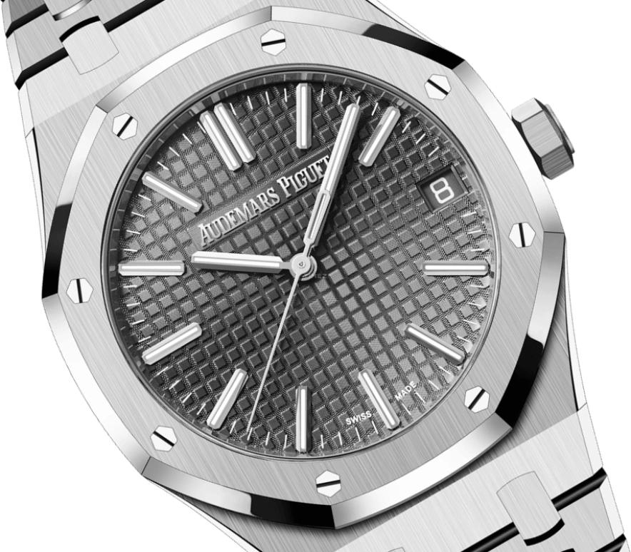 Audemars Piguet,Royal Oak 41mm,41mm,Stainless Steel,Grey,Automatic,Day,70hours,15510ST,15510ST.OO.1320ST.05 50th
