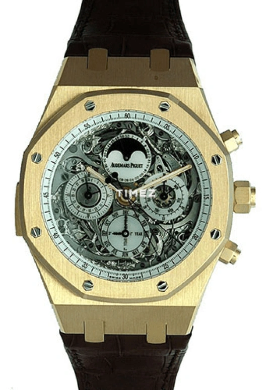 Audemars Piguet,Royal Oak 44mm,44mm,Rose Gold,Skeleton,Automatic,Chronograph,Moonphase,Perpetual Calendar,Month,45hours,In-house Caliber,26065OR,26065OR.OO.D088CR.01
