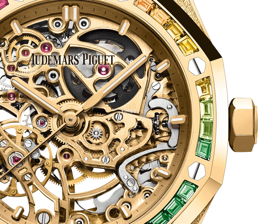 Audemars Piguet,Royal Oak 37mm,37mm,Yellow Gold,Skeleton,Gold,Automatic,Double Balance,45hours,15468BA,15468BA.YG.1259BA.01-B