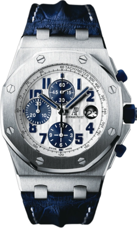 Audemars Piguet,Royal Oak Offshore 42mm,42mm,Stainless Steel,Silver,Blue,Automatic,Chronograph,Day,26170ST,26170ST.OO.D305CR.01