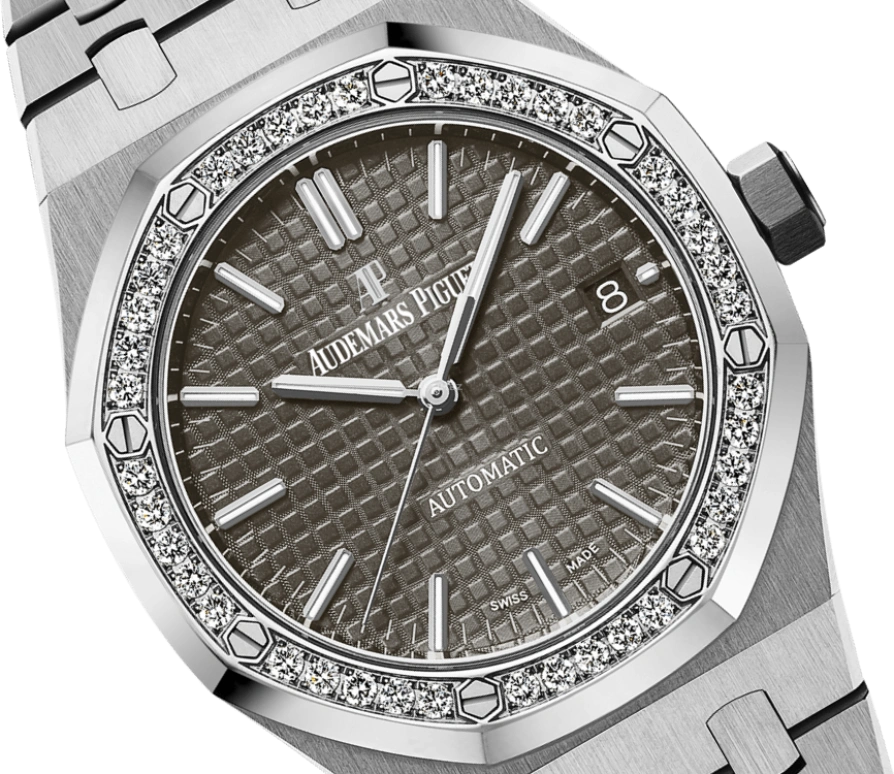 Audemars Piguet,Royal Oak 37mm,37mm,Stainless Steel,Grey,Automatic,Day,60hours,15451ST,15451ST.ZZ.1256ST.02