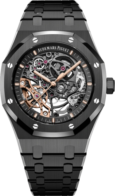 Audemars Piguet,Royal Oak 41mm,41mm,Ceramic,Skeleton,Automatic,Double Balance,45hours,Zlatan Ibrahimović,LeBron James,15416CE,15416CE.OO.1225CE.01