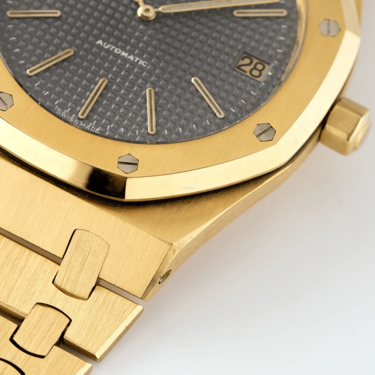 Audemars Piguet,Royal Oak 39mm,39mm,Yellow Gold,Grey,Automatic,Day,Sapphire,Crystal Glass,Justin Bieber,JB,5402BA