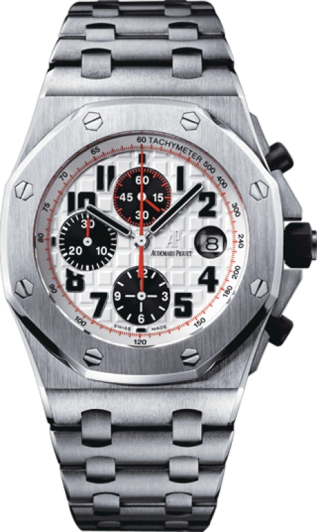 Audemars Piguet,Royal Oak Offshore 42mm,42mm,Stainless Steel,Silver,White,Automatic,Chronograph,Day,26170ST,26170ST.OO.1000ST.01