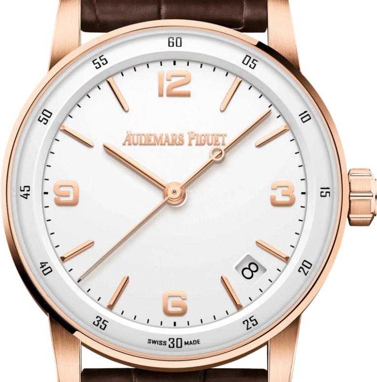 Audemars Piguet,CODE 11.59 41mm,41mm,Pink Gold,White,Automatic,Day,70hours,15210OR,15210OR.OO.A099CR.01