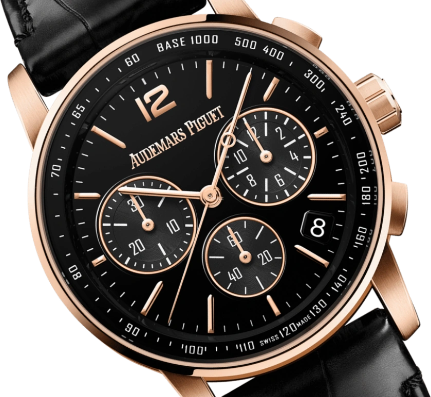Audemars Piguet,CODE 11.59 41mm,41mm,Pink Gold,Black,Automatic,Chronograph,Day,Flyback,26393OR,26393OR.OO.A002CR.01