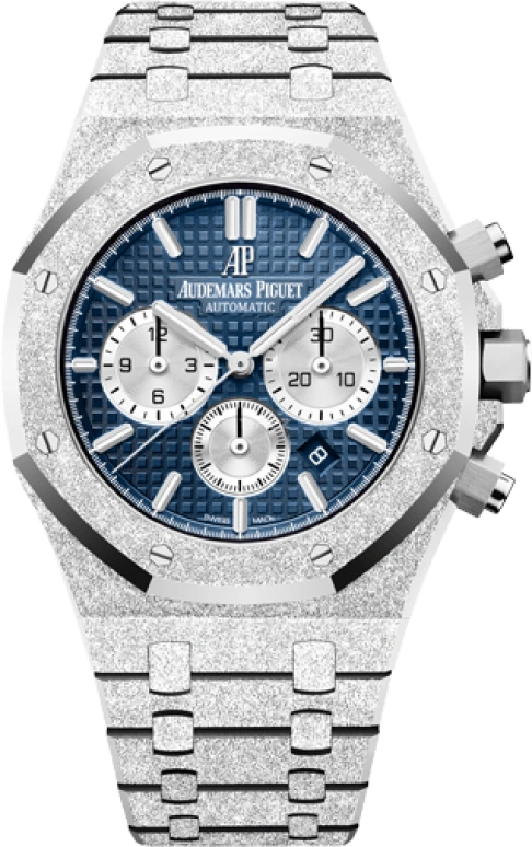 Audemars Piguet,Royal Oak 41mm,41mm,White Gold,Blue,Silver,Automatic,Chronograph,Day,26331BC,26331BC.GG.1224BC.02
