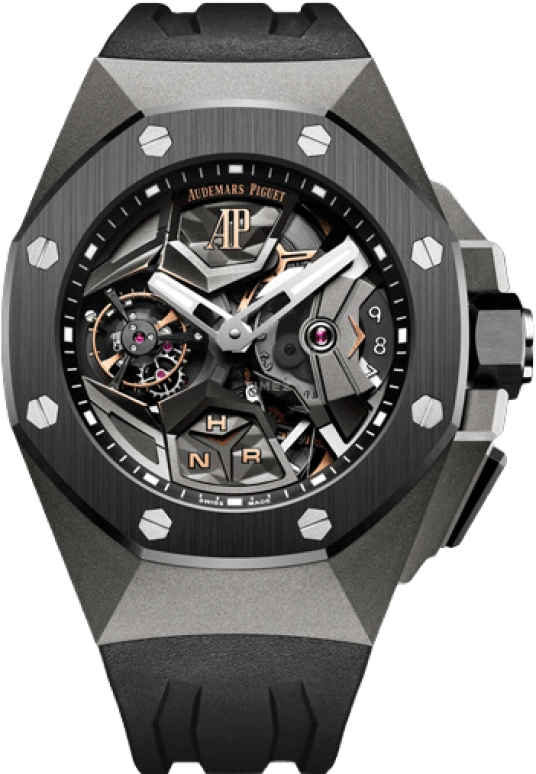 Audemars Piguet,Royal Oak Concept 44mm,44mm,Titanium,Ceramic,Skeleton,Handwound,Dule Time,Tourbillon,Function Selector,26589IO,26589IO.OO.D002CA.01