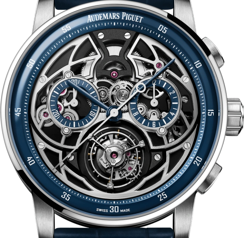 Audemars Piguet,CODE 11.59 41mm,41mm,White Gold,Skeleton,Automatic,Chronograph,Tourbillon,Flyback,26399BC,26399BC.OO.D321CR.01