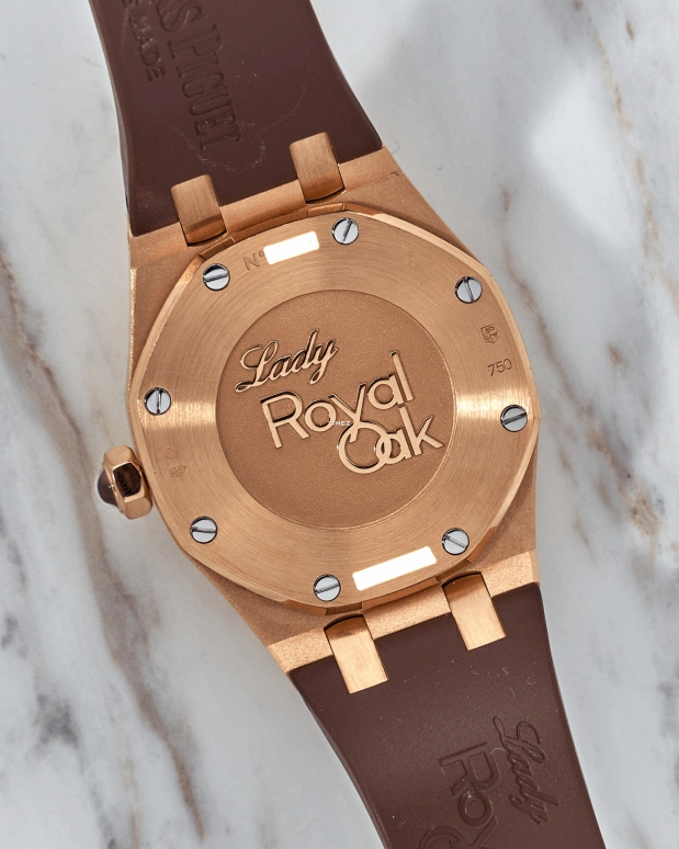 Audemars Piguet,Royal Oak 33mm,33mm,Rose Gold,Coffee,Brown,Automatic,Day,40hours,77321OR,77321OR.ZZ.D080CA.01.A
