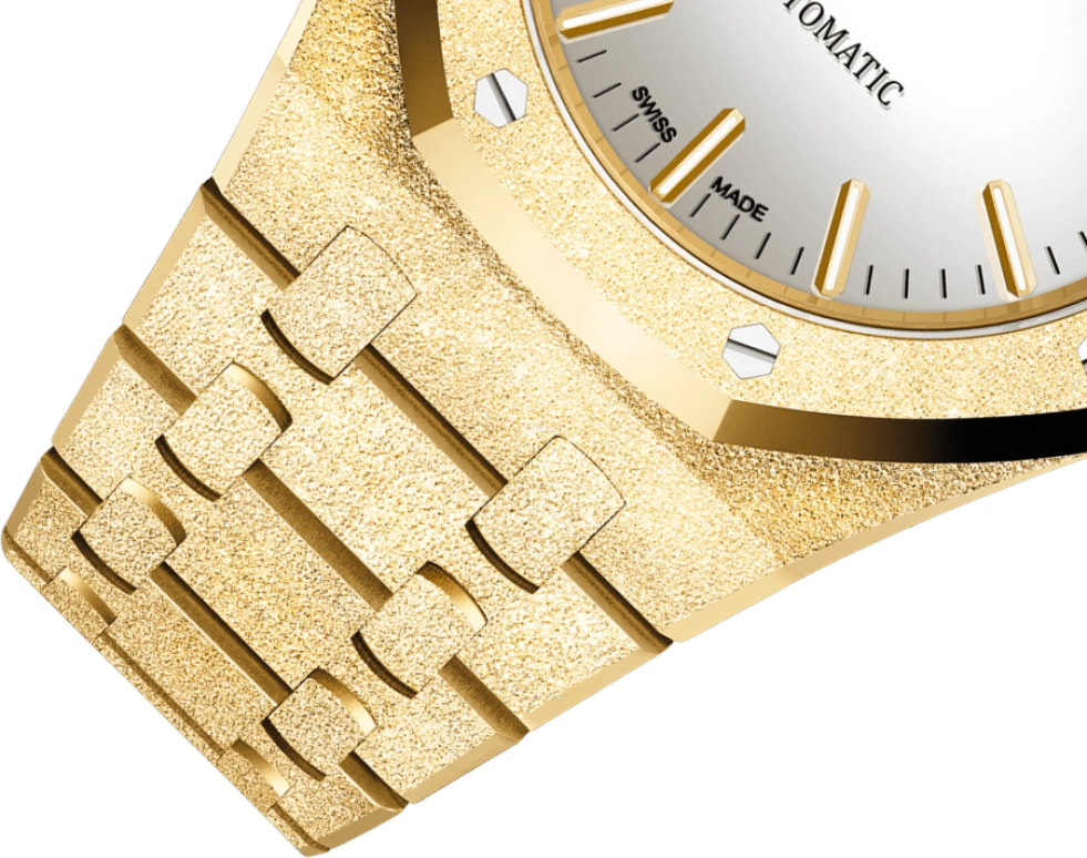 Audemars Piguet,Royal Oak 37mm,37mm,Yellow Gold,Silver,White,Automatic,Day,60hours,15454BA,15454BA.GG.1259BA.02