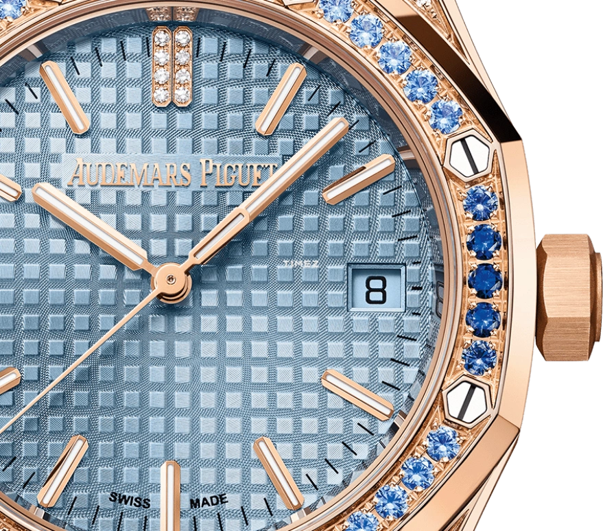 Audemars Piguet,Royal Oak 37mm,37mm,Rose Gold,Blue,Automatic,Day,Octagon,15551OR,15551OR.ZS.D344CR.01