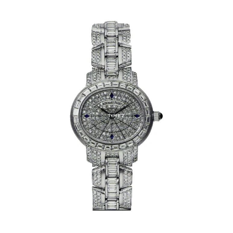 Audemars Piguet,Millenary 38.50mm,38.50mm,White Gold,Silver,Automatic,Sapphire,Crystal Glass,Oval,79373BC,79373BC.ZZ.9149BC.01