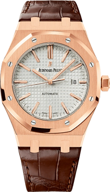 Audemars Piguet,Royal Oak 41mm,41mm,Pink Gold,Silver,White,Automatic,Day,60hours,15400OR,15400OR.OO.D088CR.01