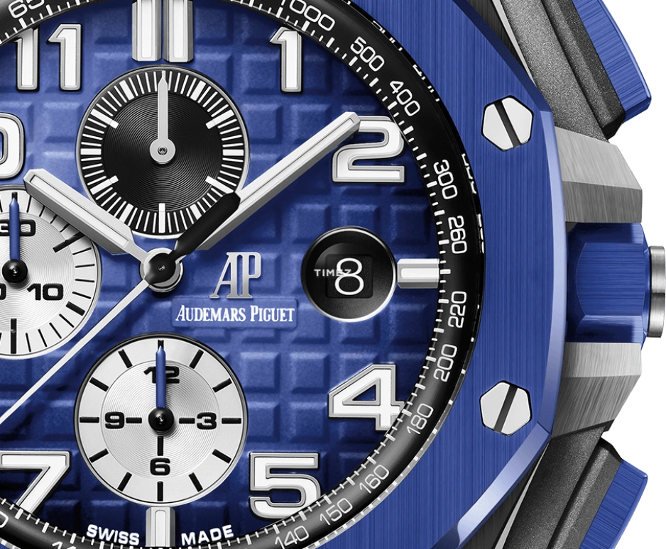 Audemars Piguet,Royal Oak Offshore 44mm,44mm,Ceramic,Blue,Automatic,Chronograph,Day,26405CE,26405CE.OO.A030CA.01.A