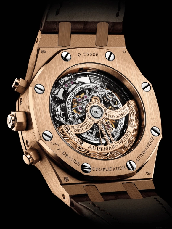 Audemars Piguet,Royal Oak 44mm,44mm,Rose Gold,Skeleton,Automatic,Chronograph,Moonphase,Perpetual Calendar,Month,45hours,In-house Caliber,26065OR,26065OR.OO.D088CR.01