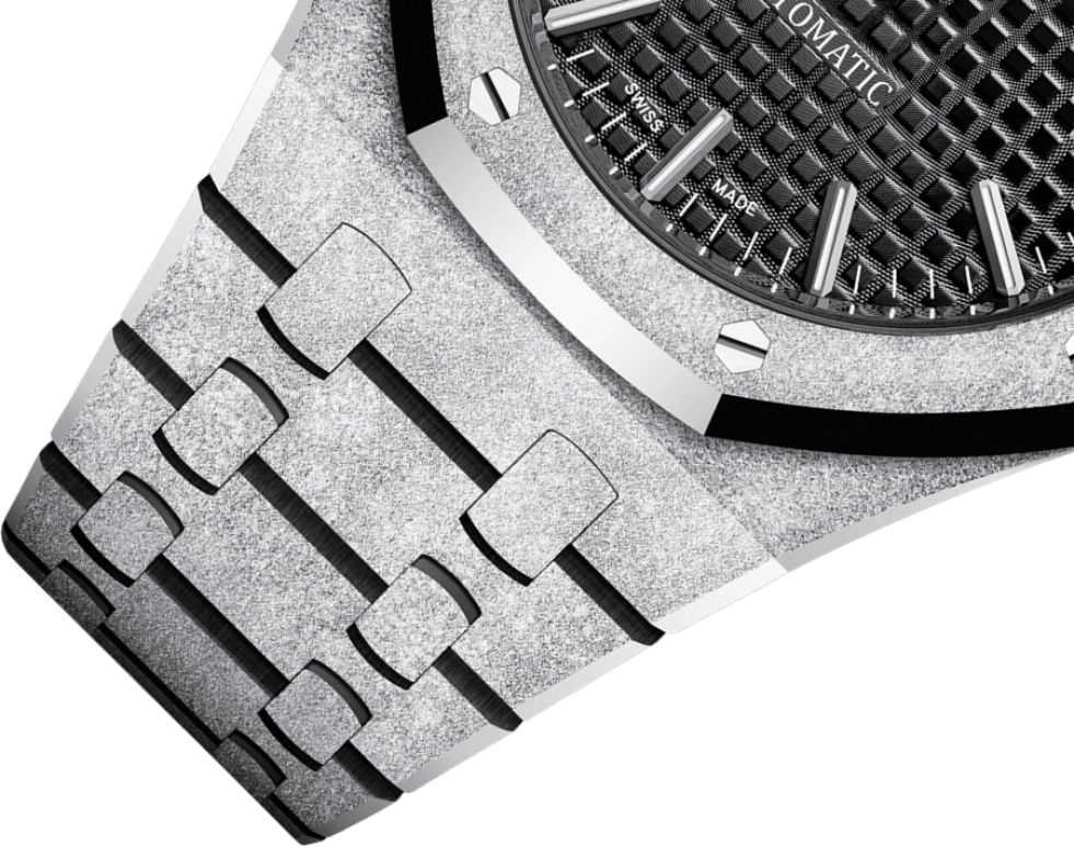 Audemars Piguet,Royal Oak 37mm,37mm,White Gold,Black,Automatic,Day,60hours,15454BC,15454BC.GG.1259BC.03