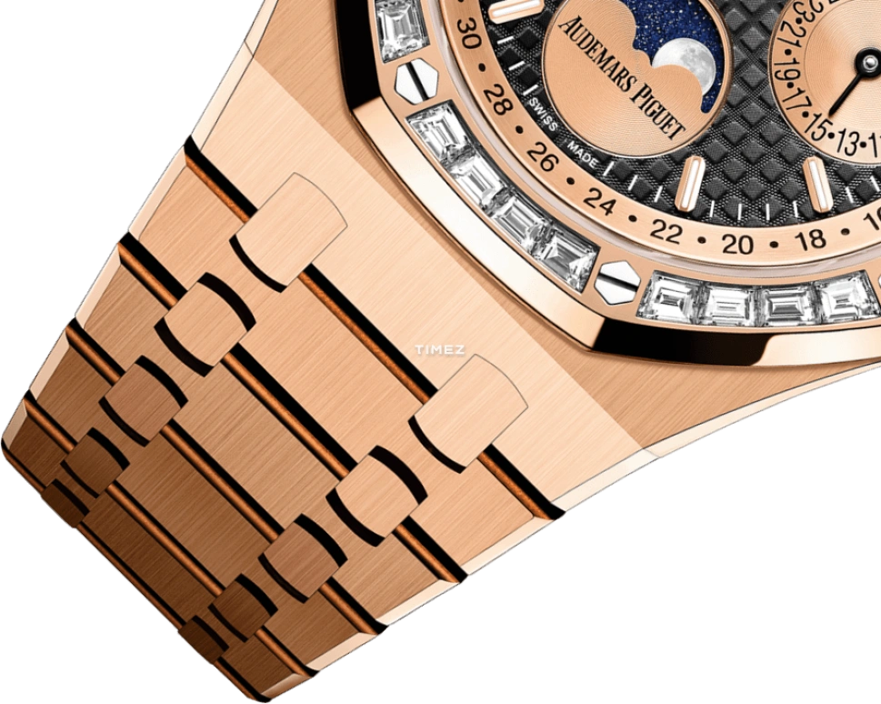 Audemars Piguet,Royal Oak 41mm,41mm,Rose Gold,Black,Automatic,Moonphase,Perpetual Calendar,Leap Year,Month,40hours,In-house Caliber,26614OR,26614OR.ZZ.1220OR.01