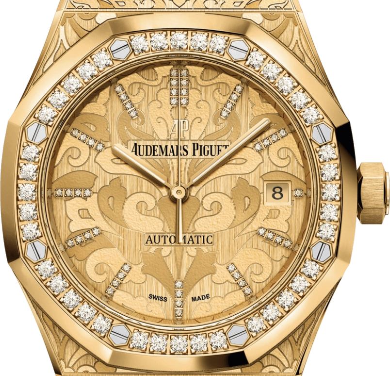 Audemars Piguet,Royal Oak 37mm,37mm,Yellow Gold,Gold,Automatic,Day,60hours,15456BA,15456BA.ZG.1251BA.01